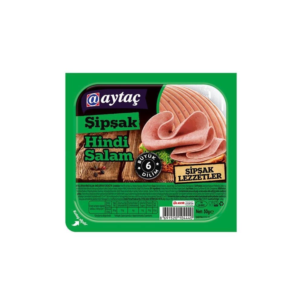 Aytaç Şipşak Hindi Salam 50 Gr 8 Dilim