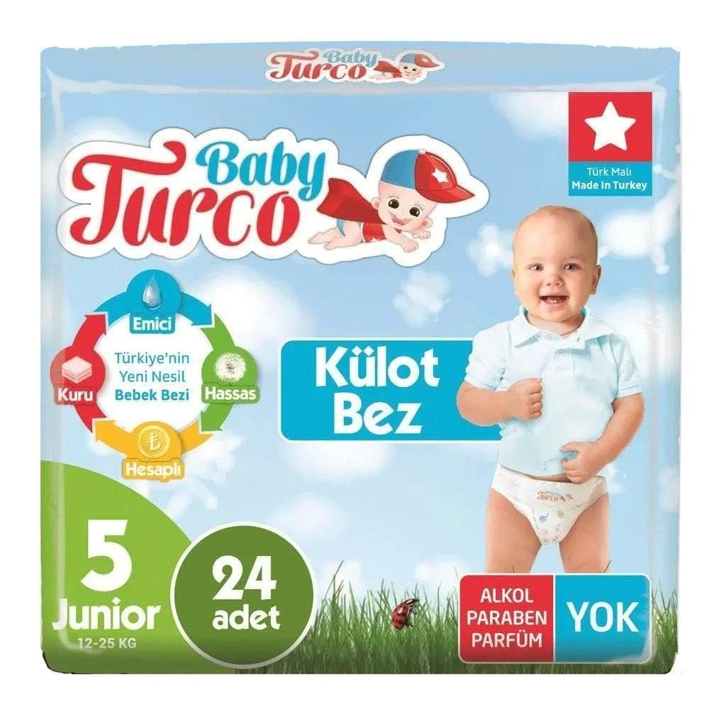 Baby Turco Doğadan Külot 5 Junior (12-25 Kg) 24 Adet