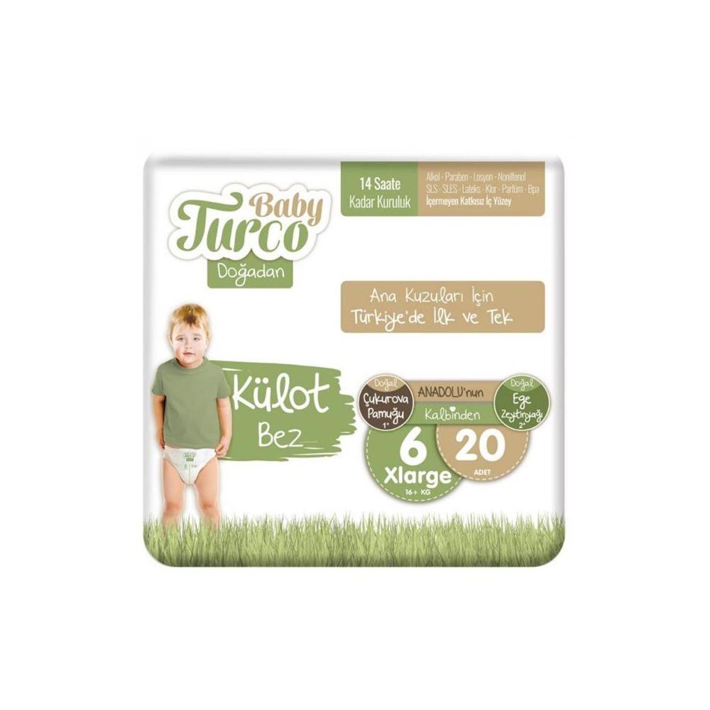 Baby Turco Doğadan Külot 6 Xlarge (16+ Kg) 20 Adet
