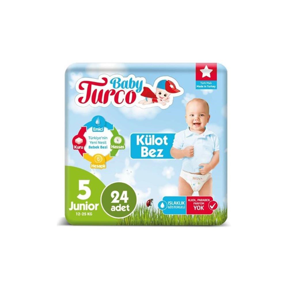 Baby Turco Külot Bez 5 Junior (12-25) Kg 24 Adet