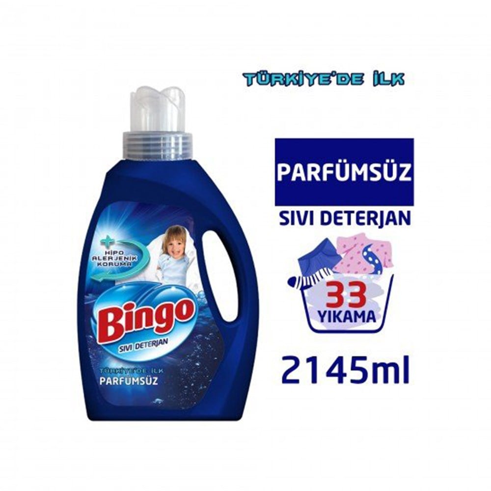 Bingo Sıvı Deterjan 33 Yıkama 2,145 Ml Parfümsüz