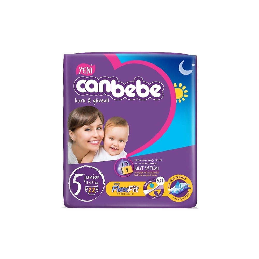 Canbebe Jumbo Paket 5 Junior 11-18 Kg 22 Adet