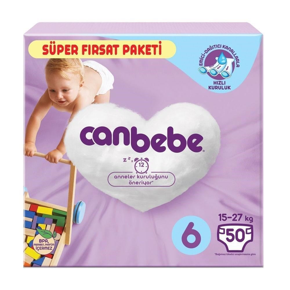 Canbebe Süper Fırsat Paketi 6 Large 15--27 Kg 50 Adet