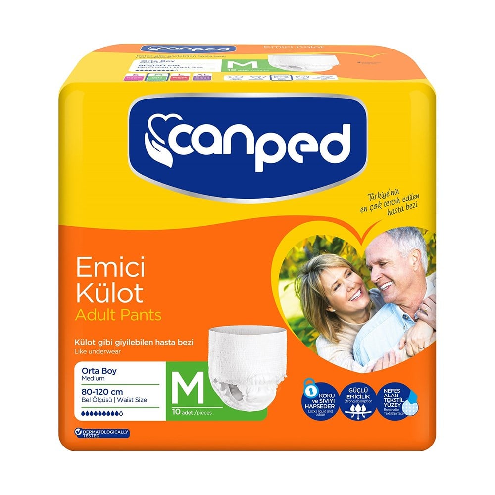 Canped Emici Külot Bez Orta 10 Adet