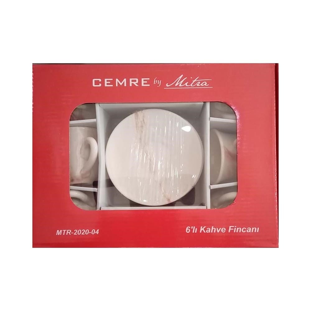 Cemre Fincan Takımı Mermer Desenli
