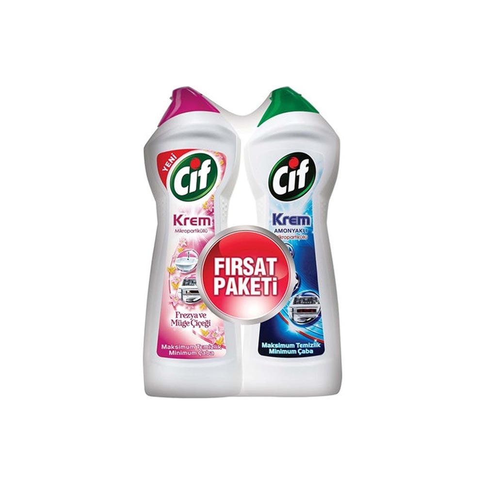 Cif Krem 750 Ml Amonyaklı 750 Ml + 750 Ml Müge Çiç.