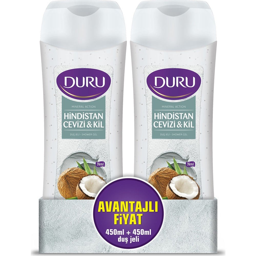 Duru Duş Jeli 450 Ml + 450 Ml H.cevizi & Kil