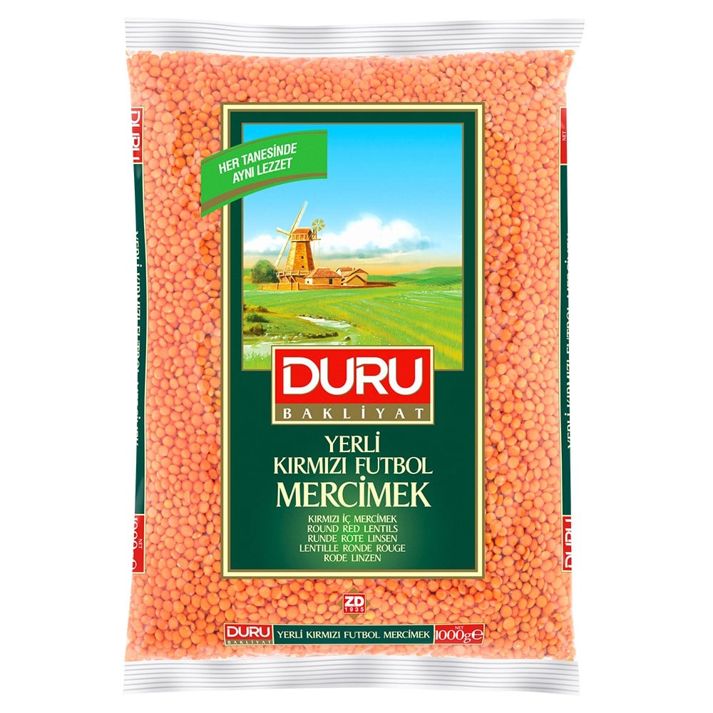 Duru Kırmızı Mercimek 1 Kg Futbol
