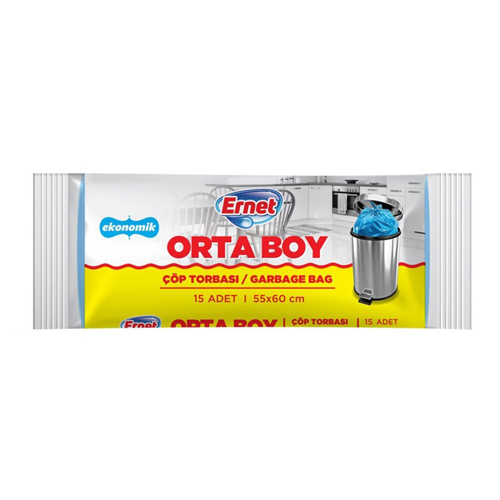 Ernet Çöp Torbası Ekonomik Orta 20 Adet 55x60