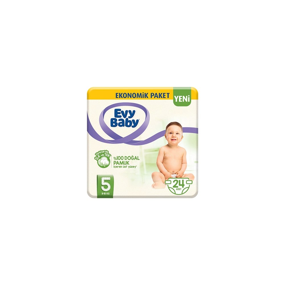 Evy Baby Ekonomik Paket Junior 5 (11-18 Kg) 24 Adet