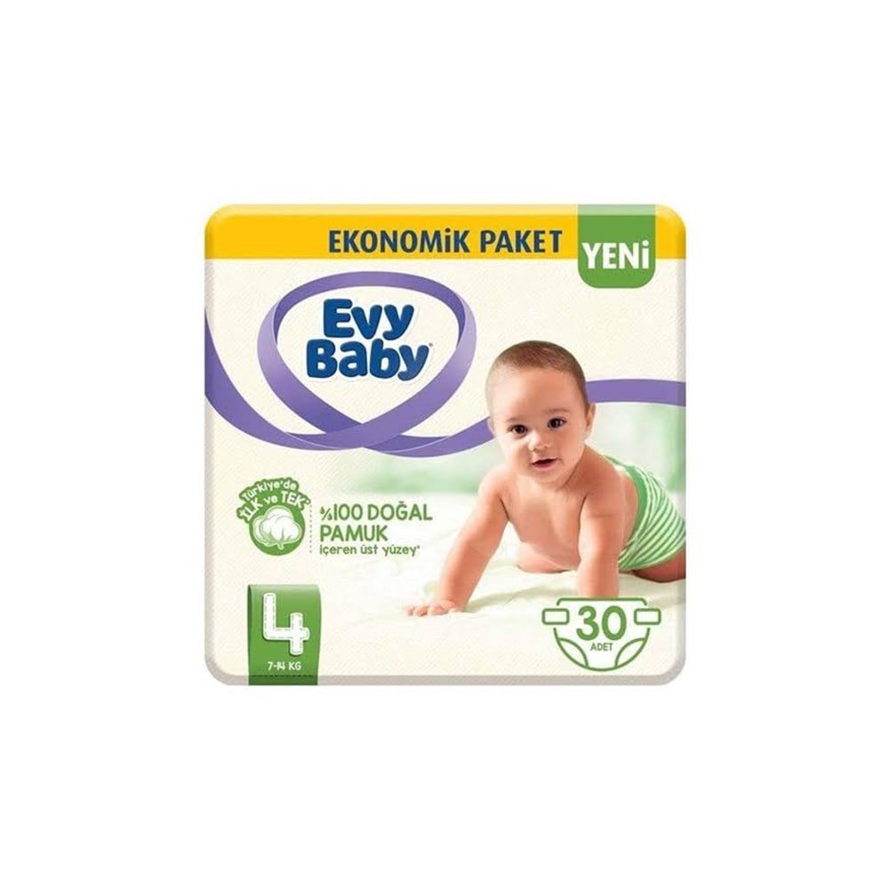 Evy Baby Ekonomik Paket Maxi 4 (7-14 Kg) 30 Adet