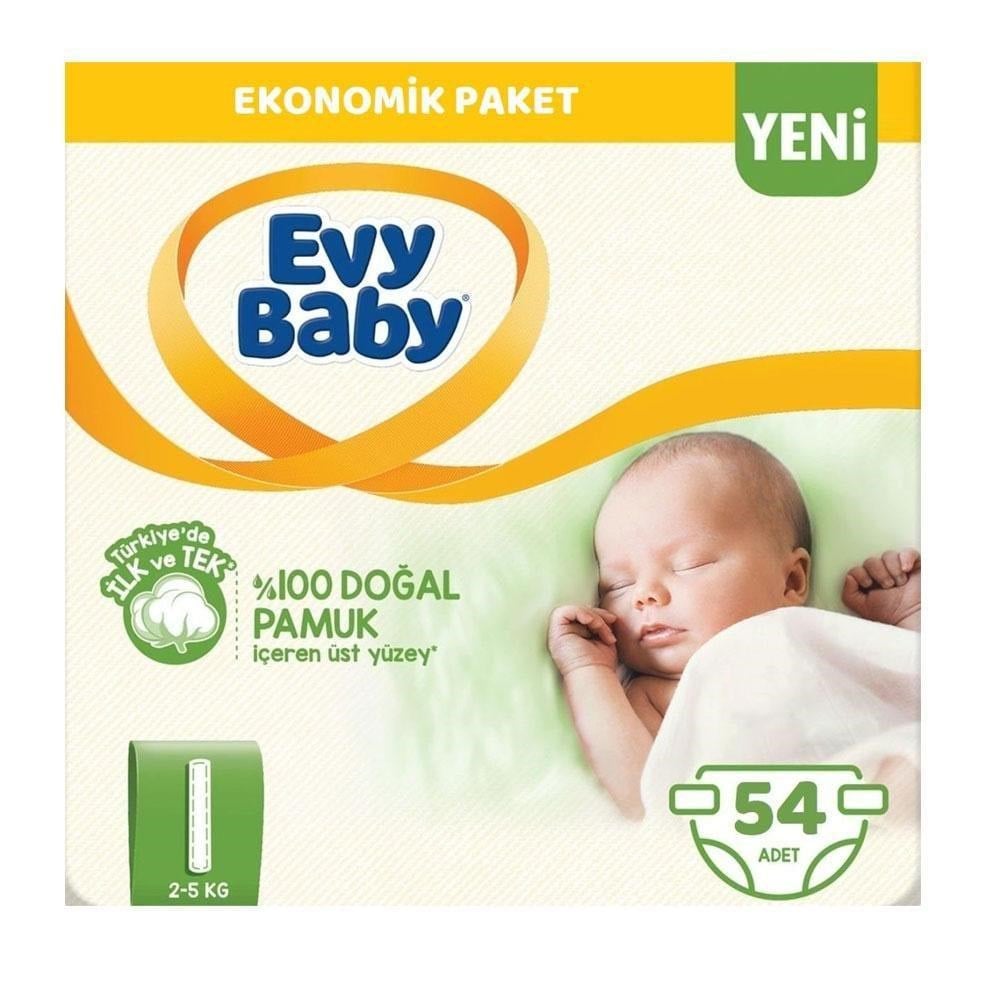 Evy Baby Ekonomik Paket Y.doğan 1 (2-5 Kg) 54 Adet