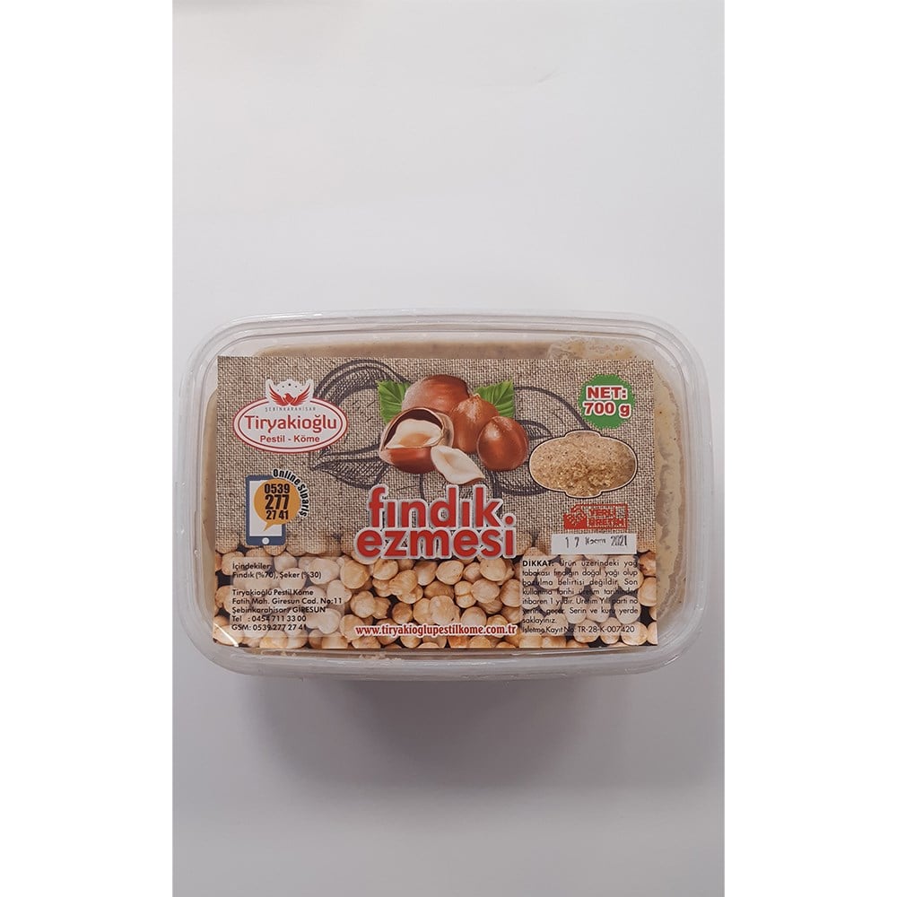 Fındık Ezme 700 Gr Tiryaki Erkan