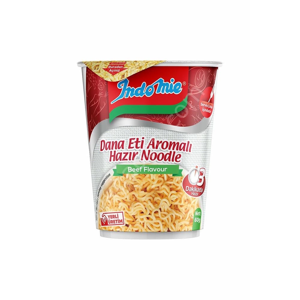 İndo Mie Hazır Noodle 60 Gr Bardak Dana Eti