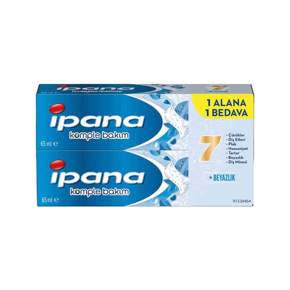 İpana 65 Ml+65 Ml Komple Bakım Beyazlık 1+1