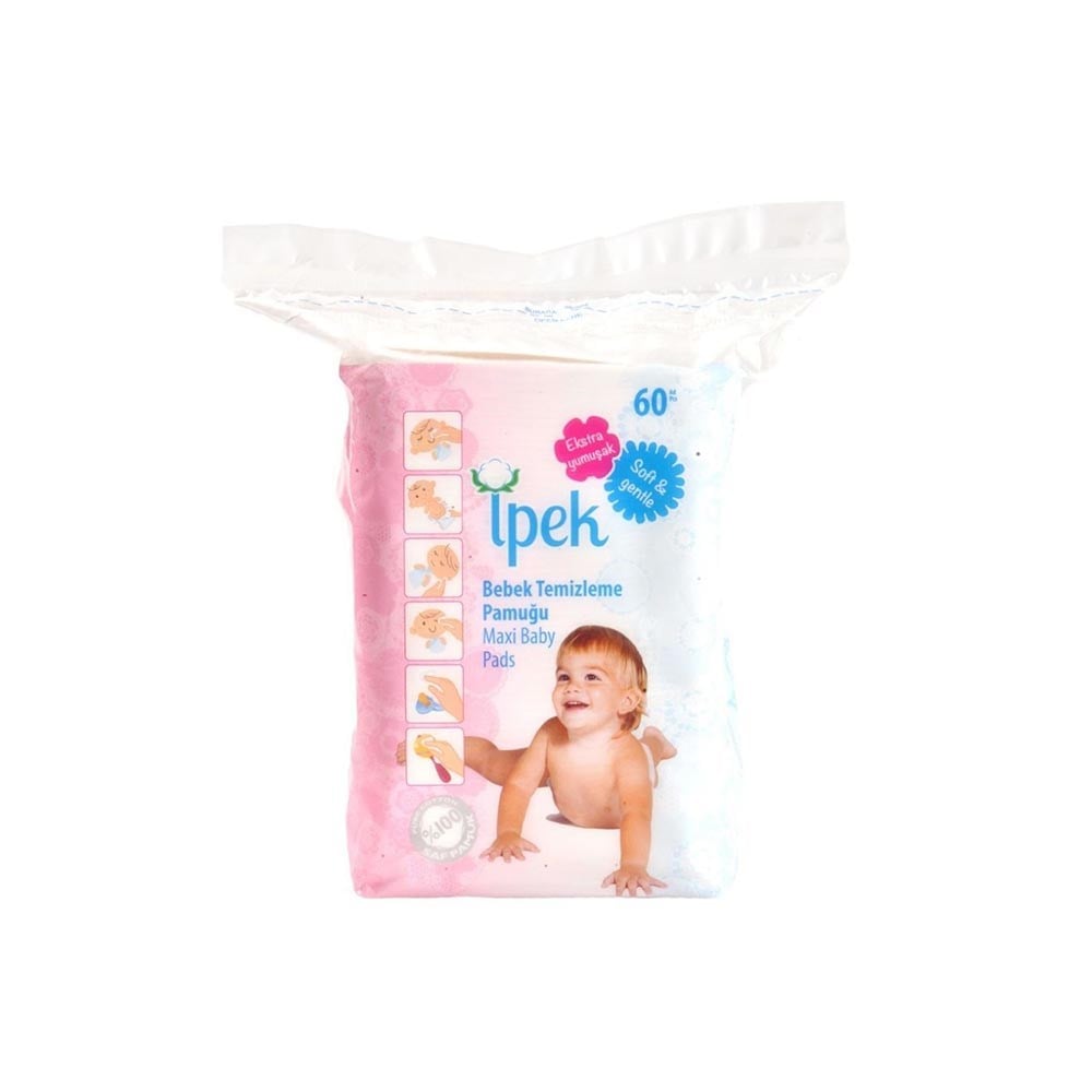 İpek Bebek Temizleme Pamuğu 60 Adet