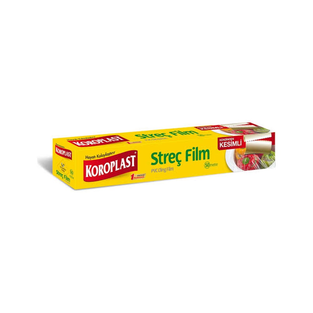 Koroplast Streç Film 50 Mt Kendinden Kesimli