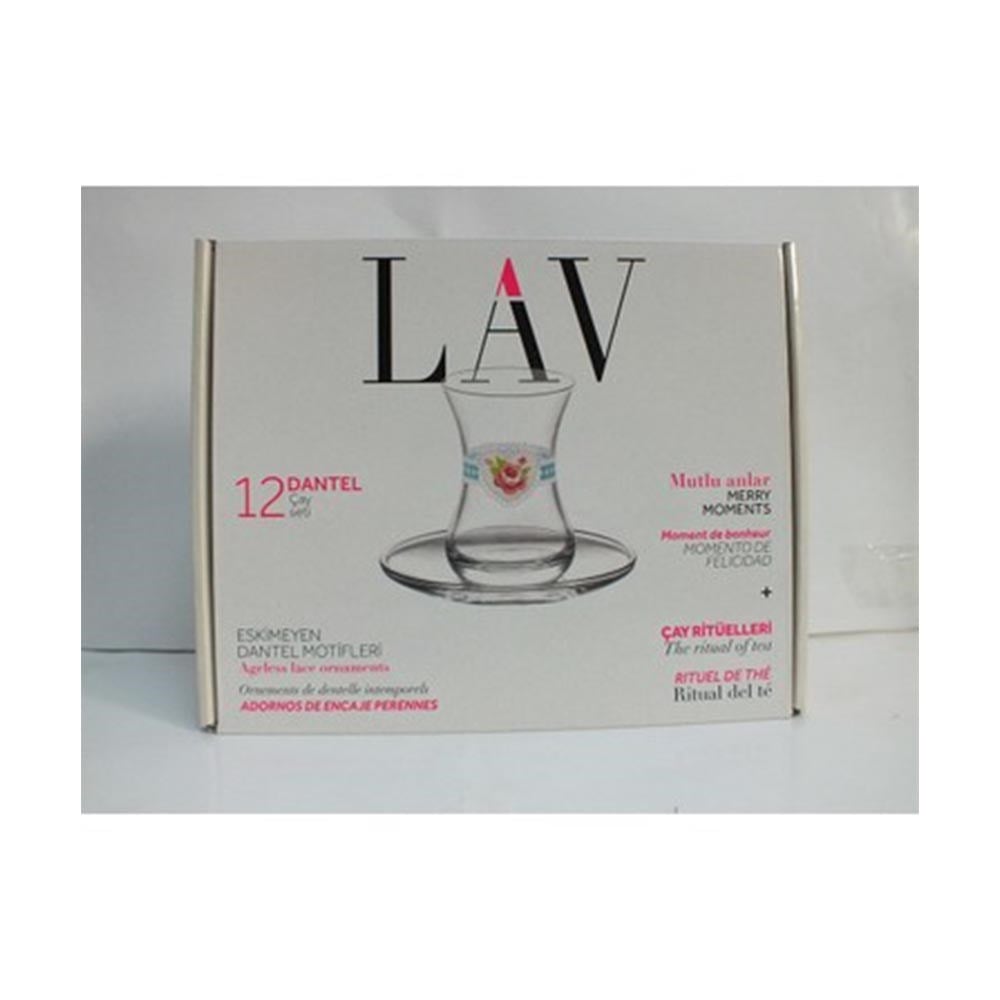 Lav Çay Seti Dantel 12 Parça