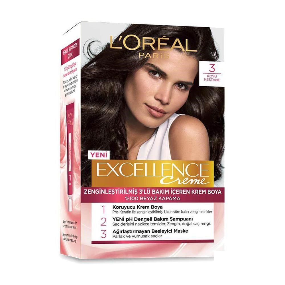Loreal Excellence 3 Koyu Kestane