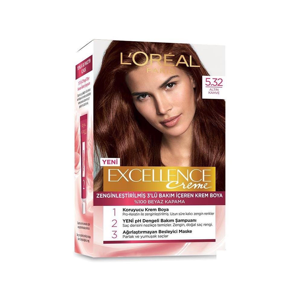 Loreal Excellence 5.32 Altın Kahve