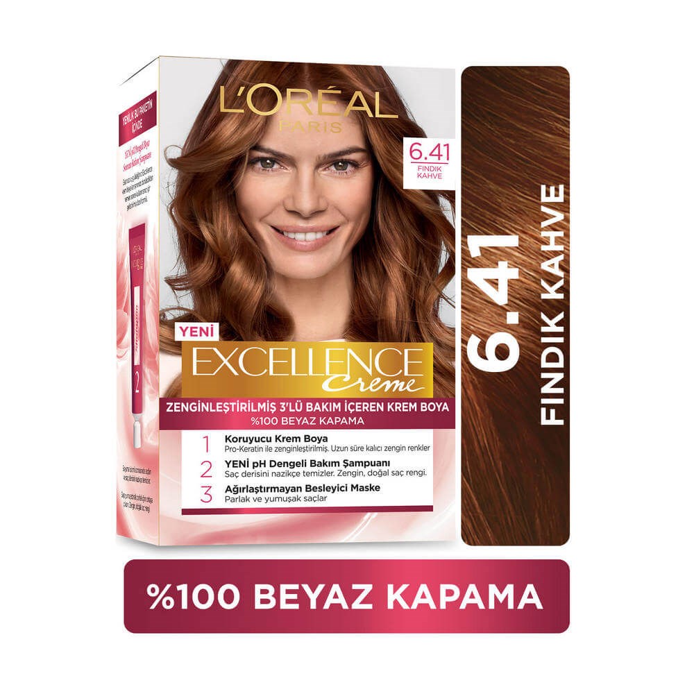 Loreal Excellence 6.41 Fındık Kahve