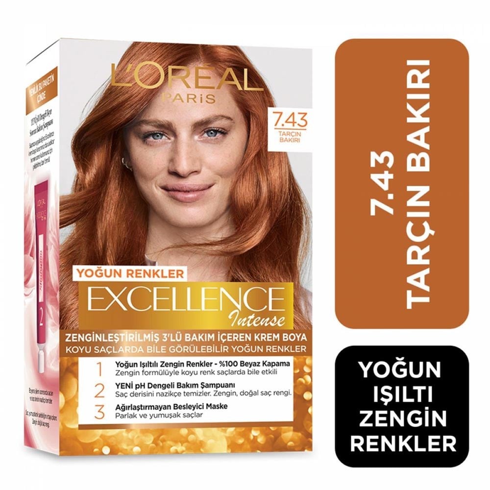 Loreal Excellence 7.43 Tarçın Bakırı
