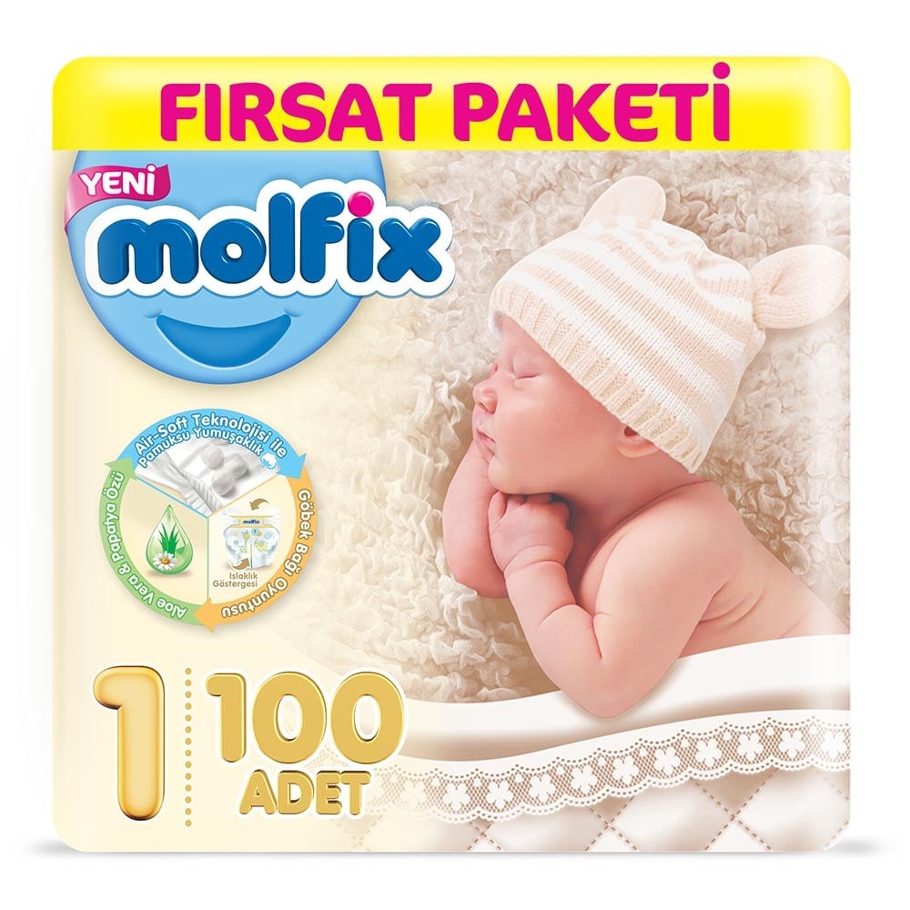 Molfix Fırsat Paket 1 Y.doğan (2-5) Kg 100 Adet