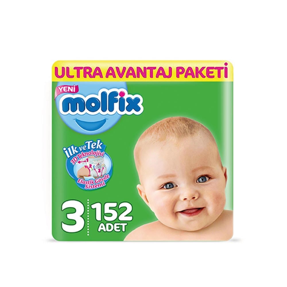 Molfix Ultra Avantaj Paket 3 Midi (4-9) Kg 152 Adet