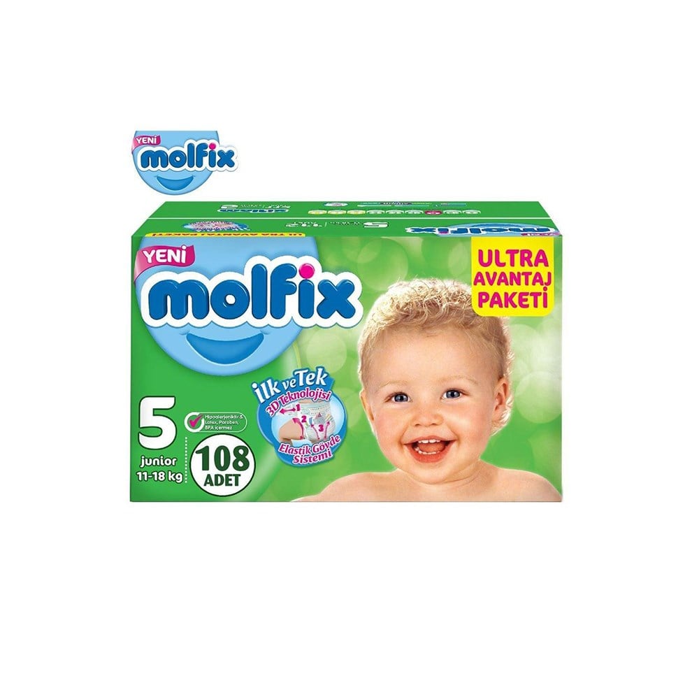 Molfix Ultra Avantaj Paket 5 Junior (11-18) Kg 108 Adet