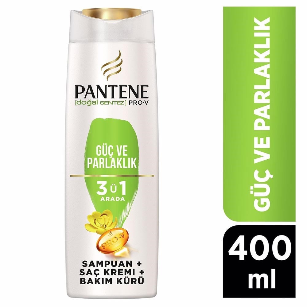 Pantene Şampuan 400 Ml Güçlü Ve Par. 3ü1 Arada