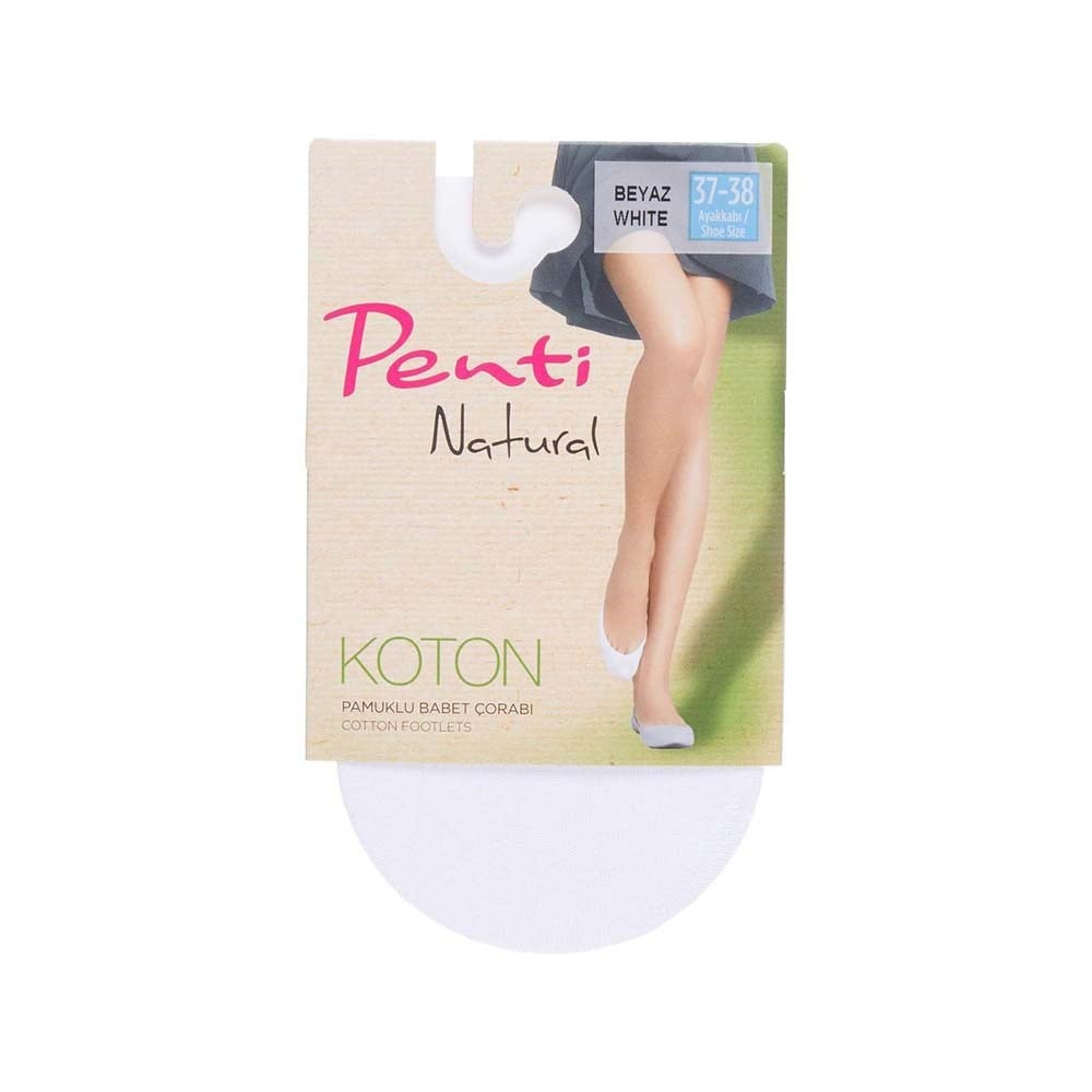 Penti Desenli Suba Koton 10 Beyaz