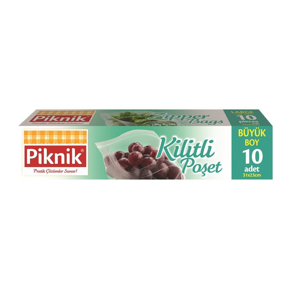 Piknik Buzdolabı Poşeti Kilitli Büyük