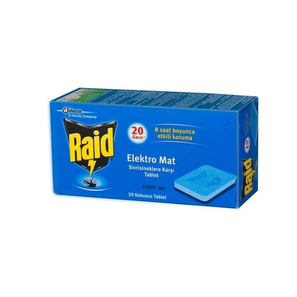 Raid Elektro Mat 20 Tablet Sinek Kovucu