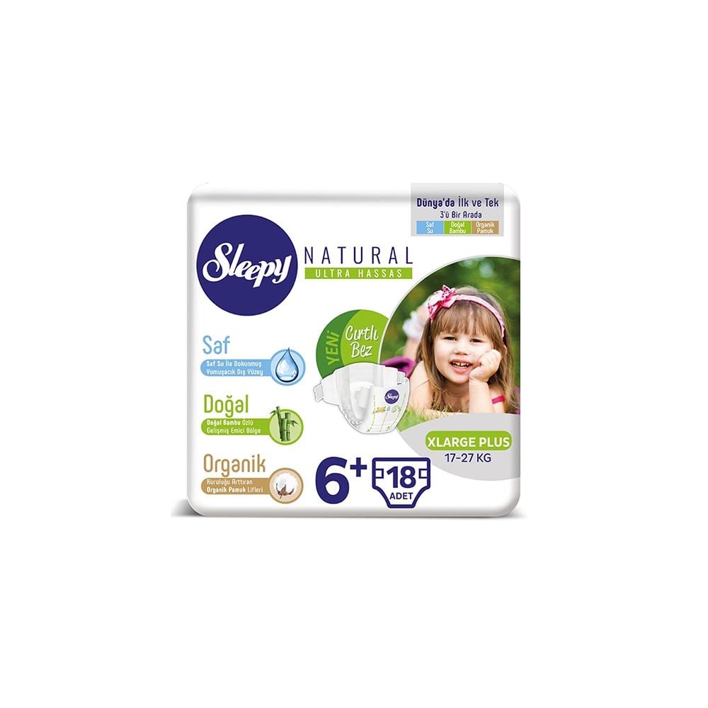 Sleepy Çocuk Bezi Jumbo Paket 6+xl Plus(17-27 Kg) 18 Adet