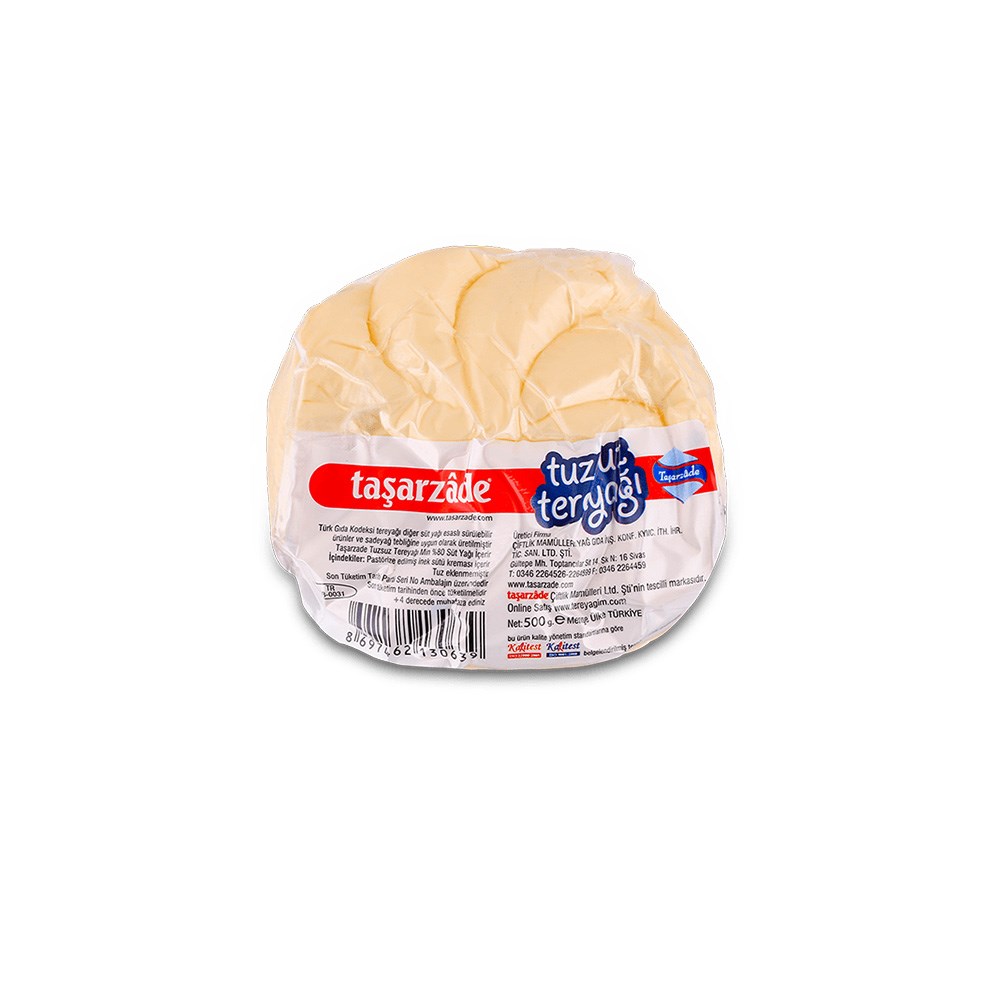Taşarzade Tereyağı Topak 1000 Gr Tuzsuz