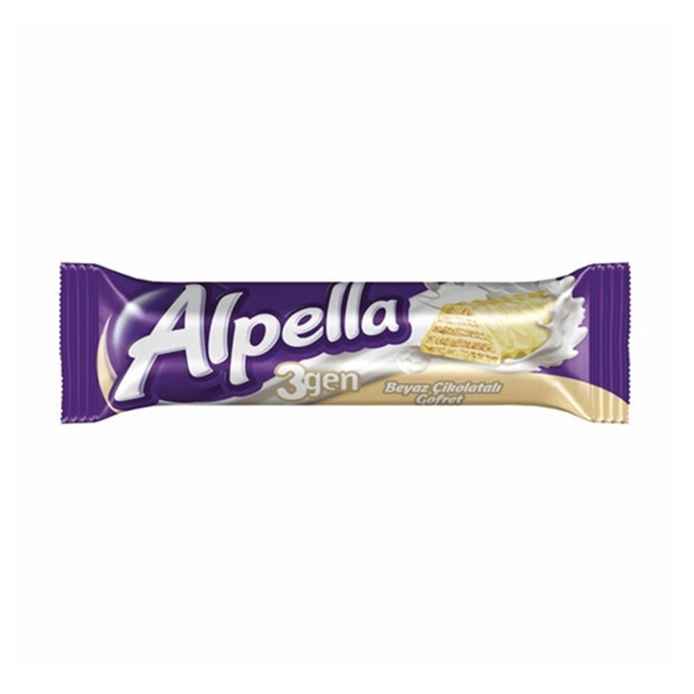 Ülker Alpella Gofret 3gen 28 Gr Beyaz