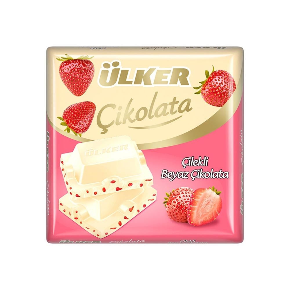 Ülker Çik.kare 60 Gr Çilekli Beyaz Çikolata