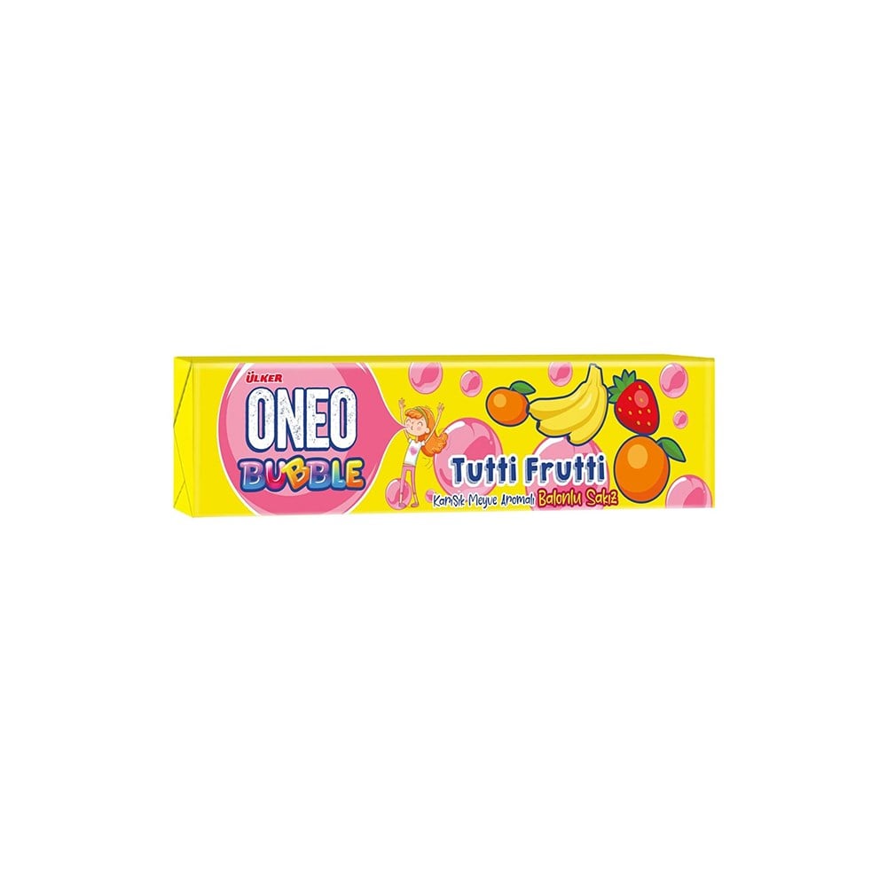 Ülker Oneo Sakız 22,5 Gr Bubble Karışık Meyveli