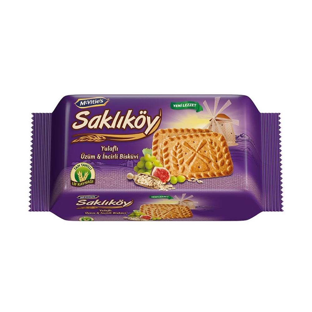 Ülker Saklıköy Bisküvi Üzüm & İncirli 122 Gr
