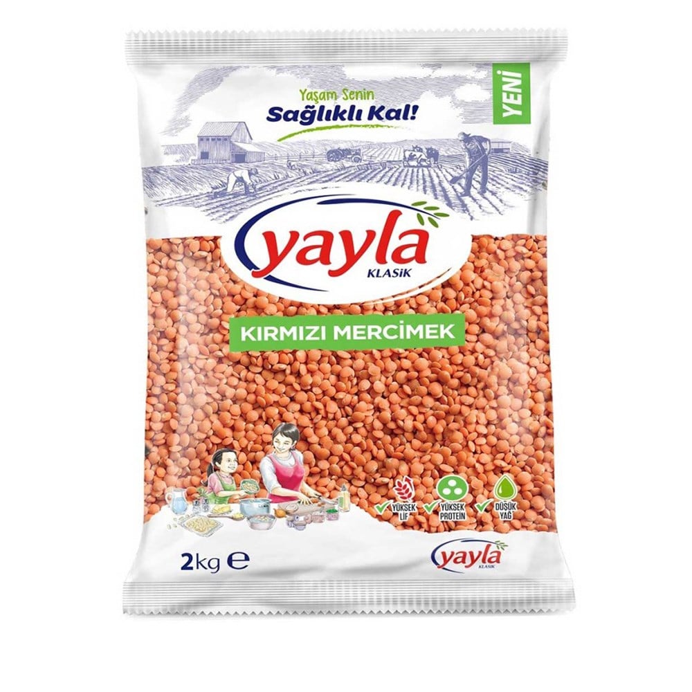 Yayla Kırmızı Mercimek 2 Kg