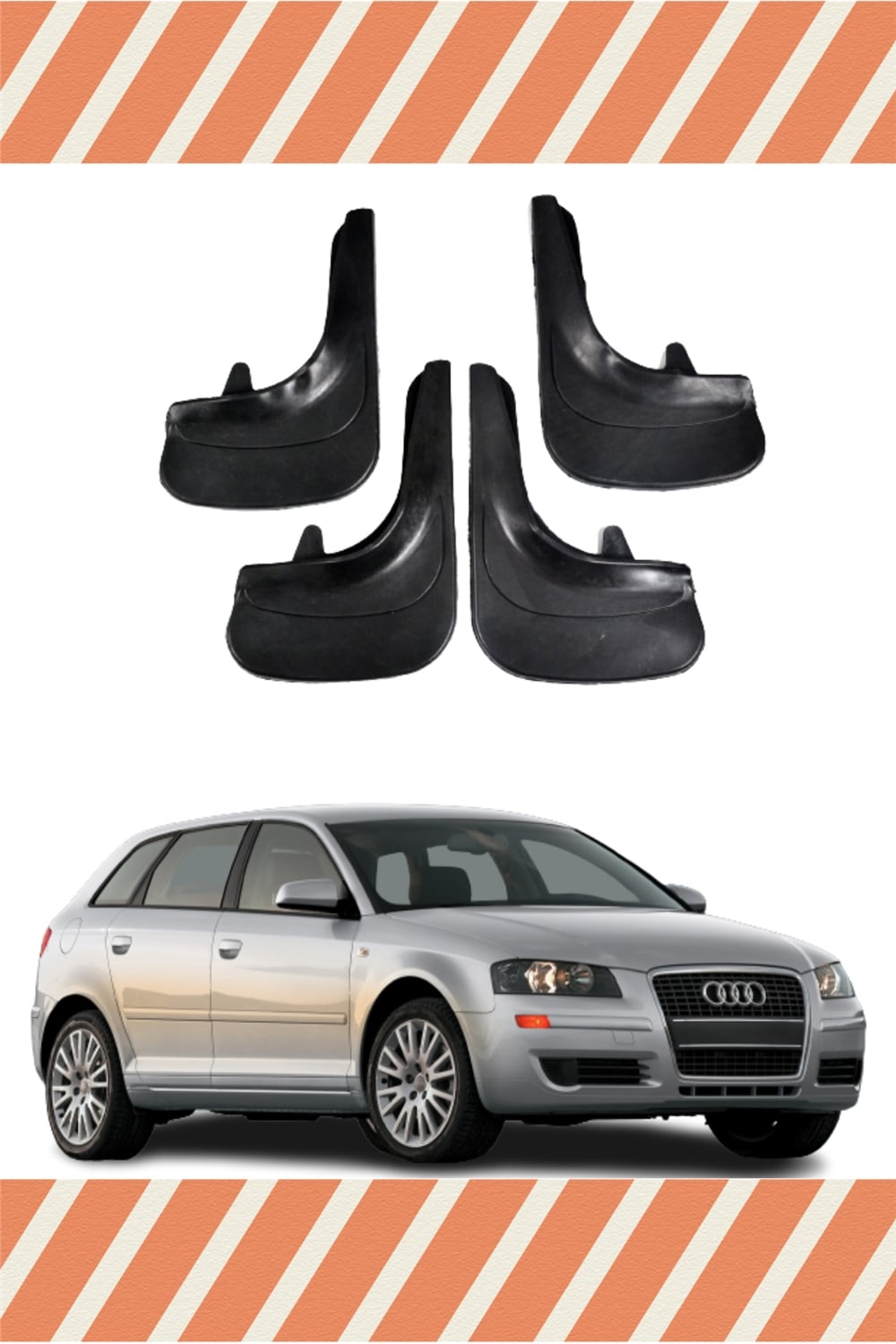Audi A3 Uyumlu 4Lü Tozluk Çamurluk Paçalık