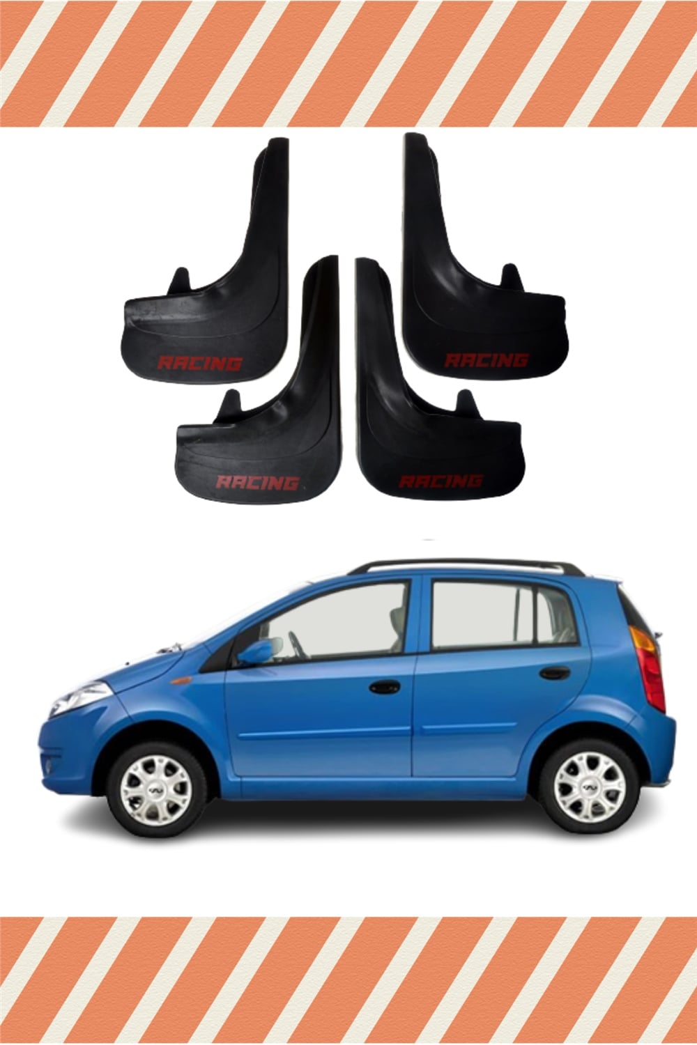 Chery Kimo Racing Yazılı 4'Lü Tozluk Çamurluk Paçalık 