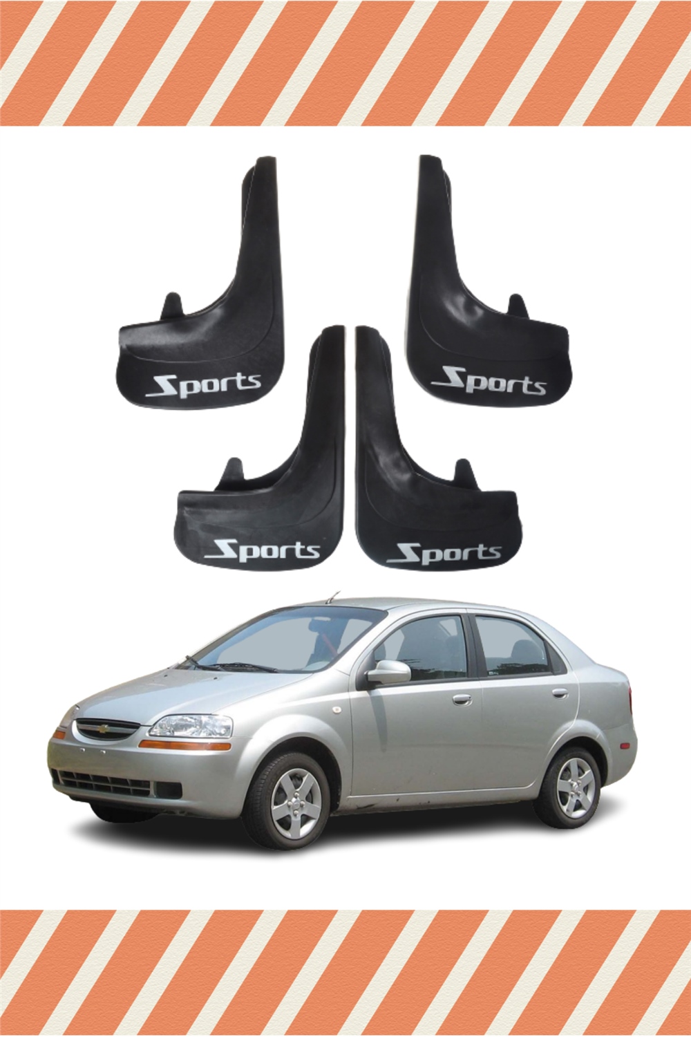 Cheverolet Kalos Sd Sports Yazılı 4Lü Tozluk Çamurluk Paçalık