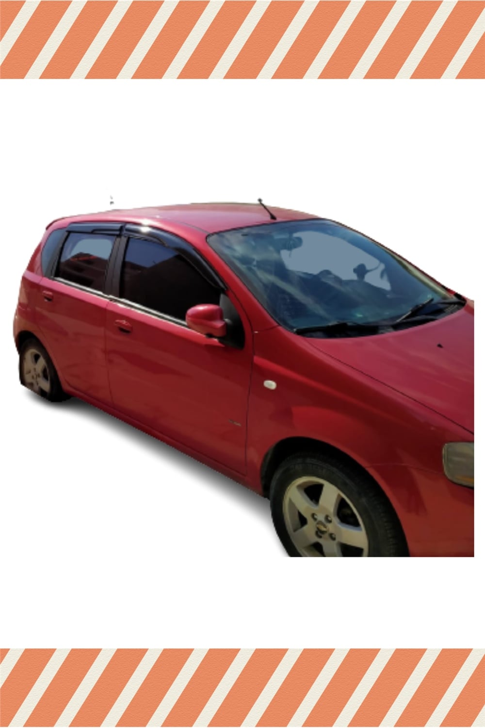 Chevrolet  Aveo Hb 2006-2011  Modellerine Özel 4Lü Mügen  Cam Rüzgarlığı
