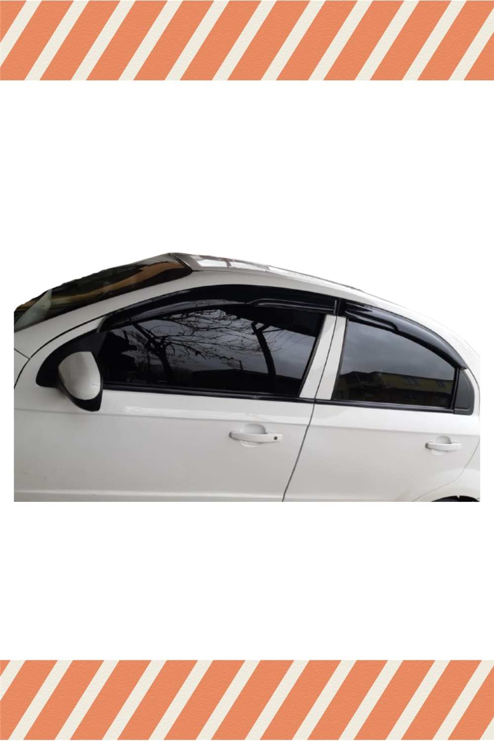 Chevrolet  Aveo  Sedan 2006-2010 Modellerine Özel 4Lü Mügen  Cam Rüzgarlığı