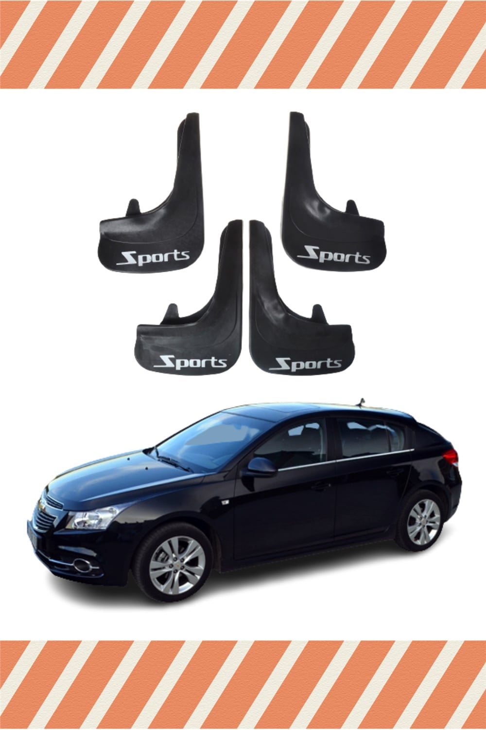 Chevrolet Cruze Hb Tüm Kasalar Sports Yazılı 4Lü Tozluk Çamurluk Paçalık
