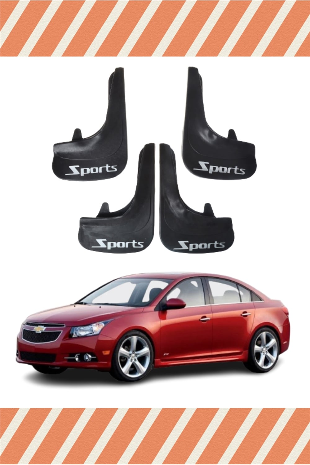 Chevrolet Cruze Sedan  Sports Yazılı  4Lü Tozluk Çamurluk Paçalık