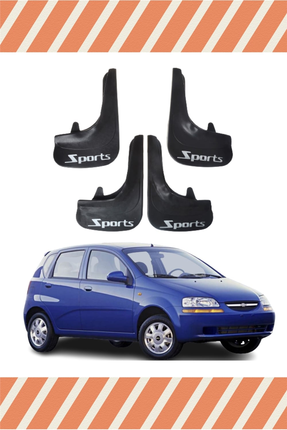 Chevrolet Kalos Hb Tüm Kasalar Sports Yazılı 4Lü Tozluk Çamurluk Paçalık 