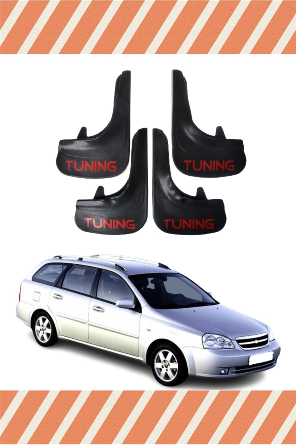 Chevrolet Lacetti Stw Tunıng Yazılı 4Lü Tozluk Çamurluk Paçalık