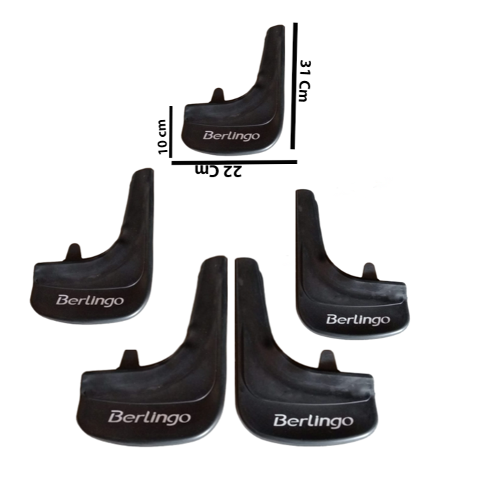 Citroen Berlingo 2008-2018 4Lü Berlingo yazılı Tozluk Çamurluk Paçalık